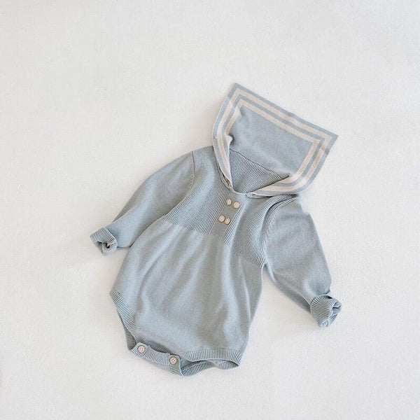 Baby Body Suit with Sailor Collar