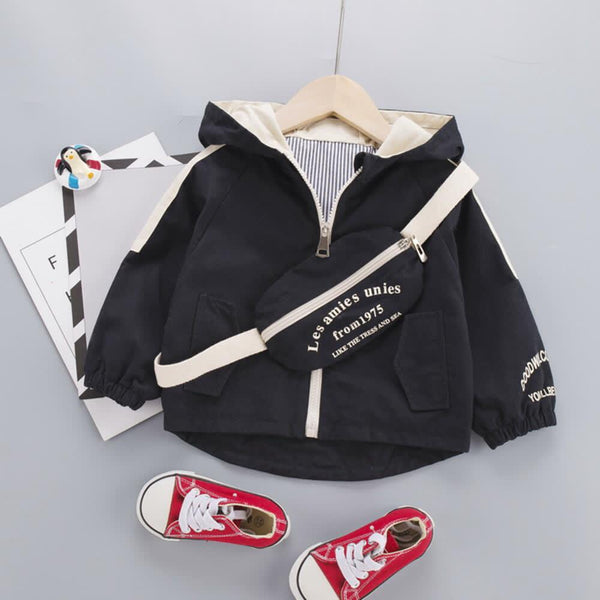 Boys Hooded Coat with Bag